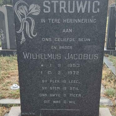 STRUWIG Wilhelmus Jacobus 1953-1972