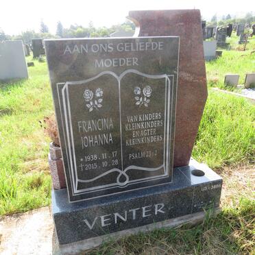 VENTER Francina Johanna 1938-2015
