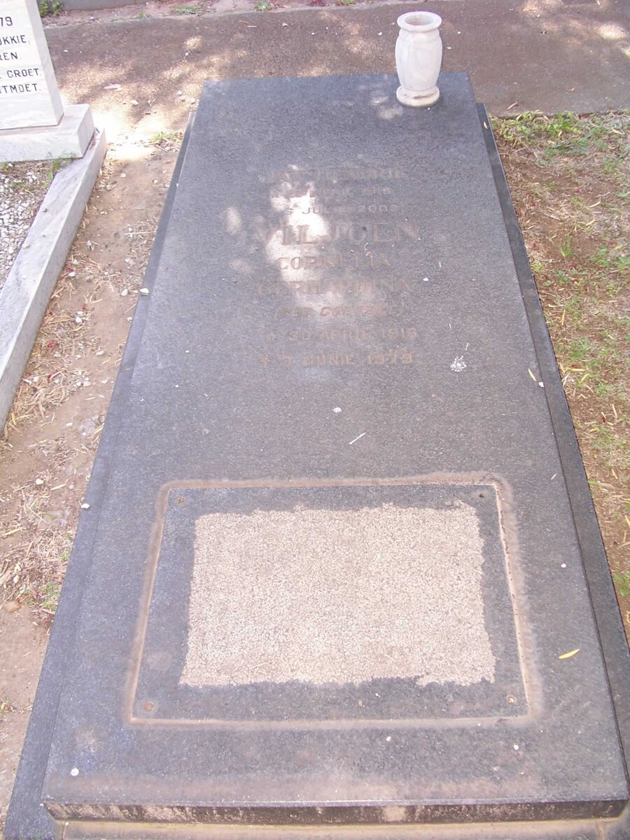 VILJOEN Jan Hendrik 1919-2002 &amp; Cornelia Gerhardus COETZEE 1916-1979