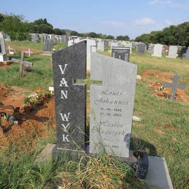 WYK Louis Johannes, van 1948-2022 & Hester Magaretha KRUGER 1950-