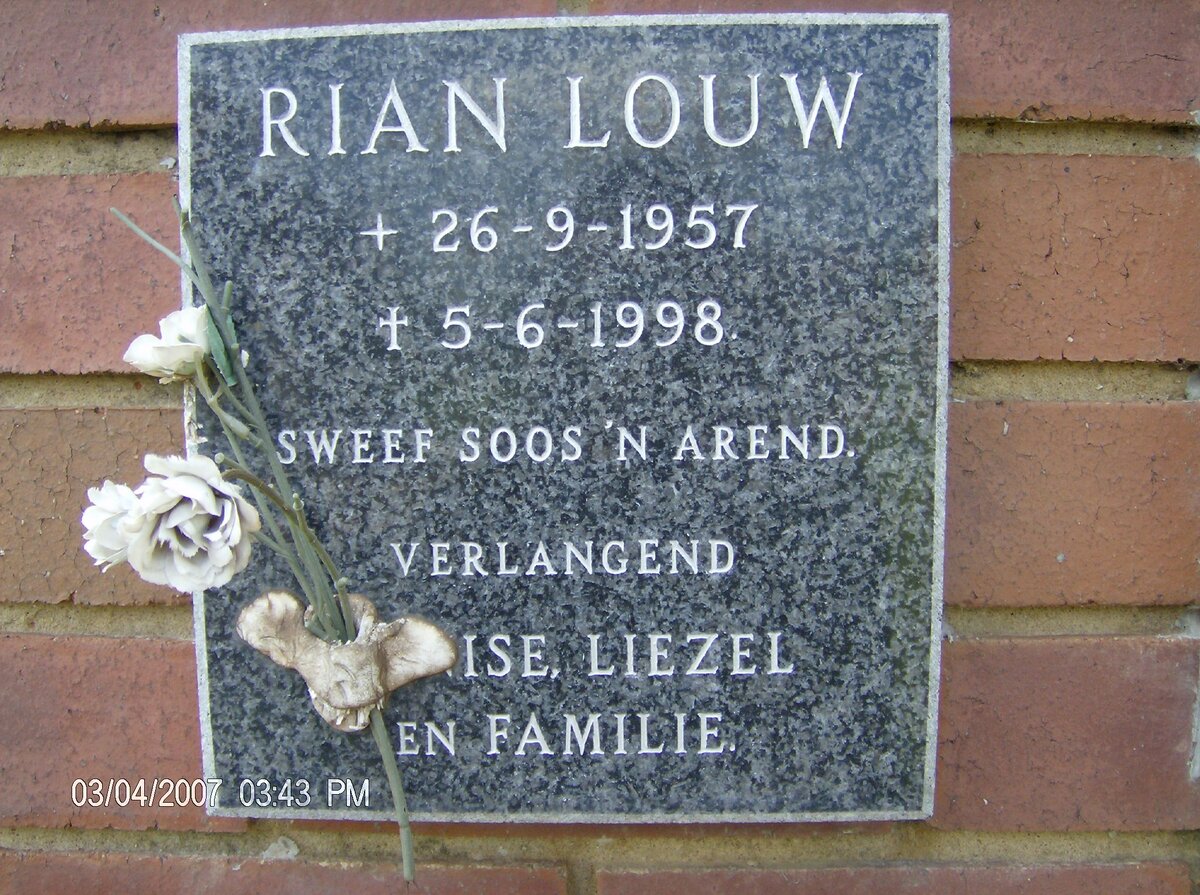 LOUW Rian 1957-1998