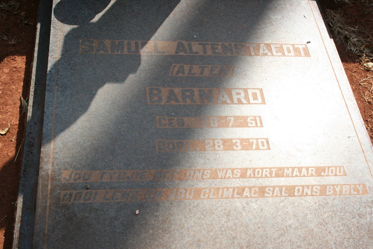 BARNARD Samuel Altenstaedt 1951-1970