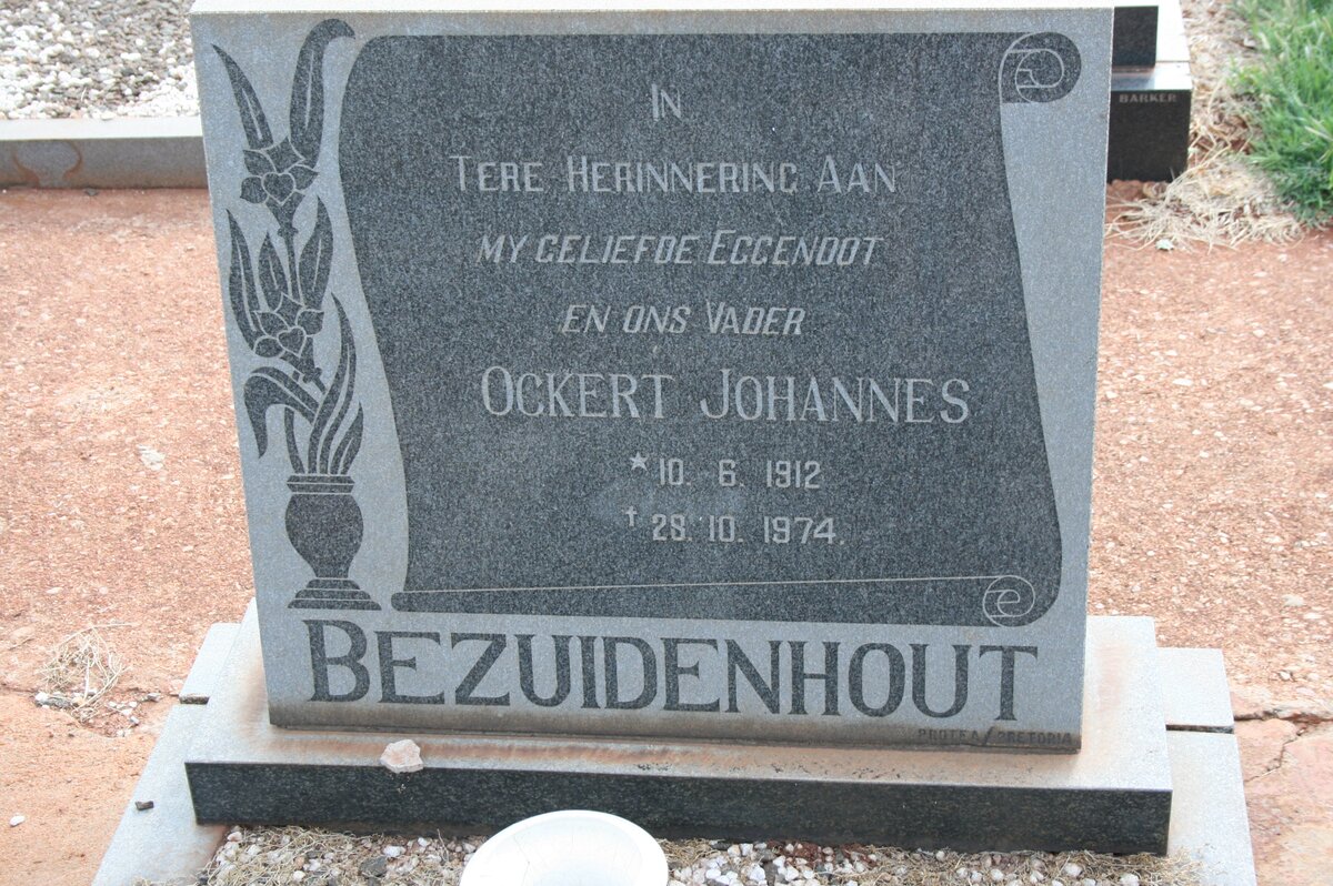 BEZUIDENHOUT Ockert Johannes 1912-1974