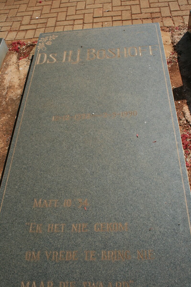 BOSHOFF H.J. 1922-1990