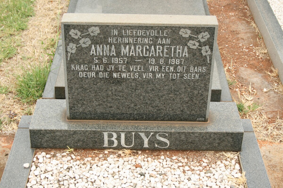 BUYS Anna Margaretha 1957-1987