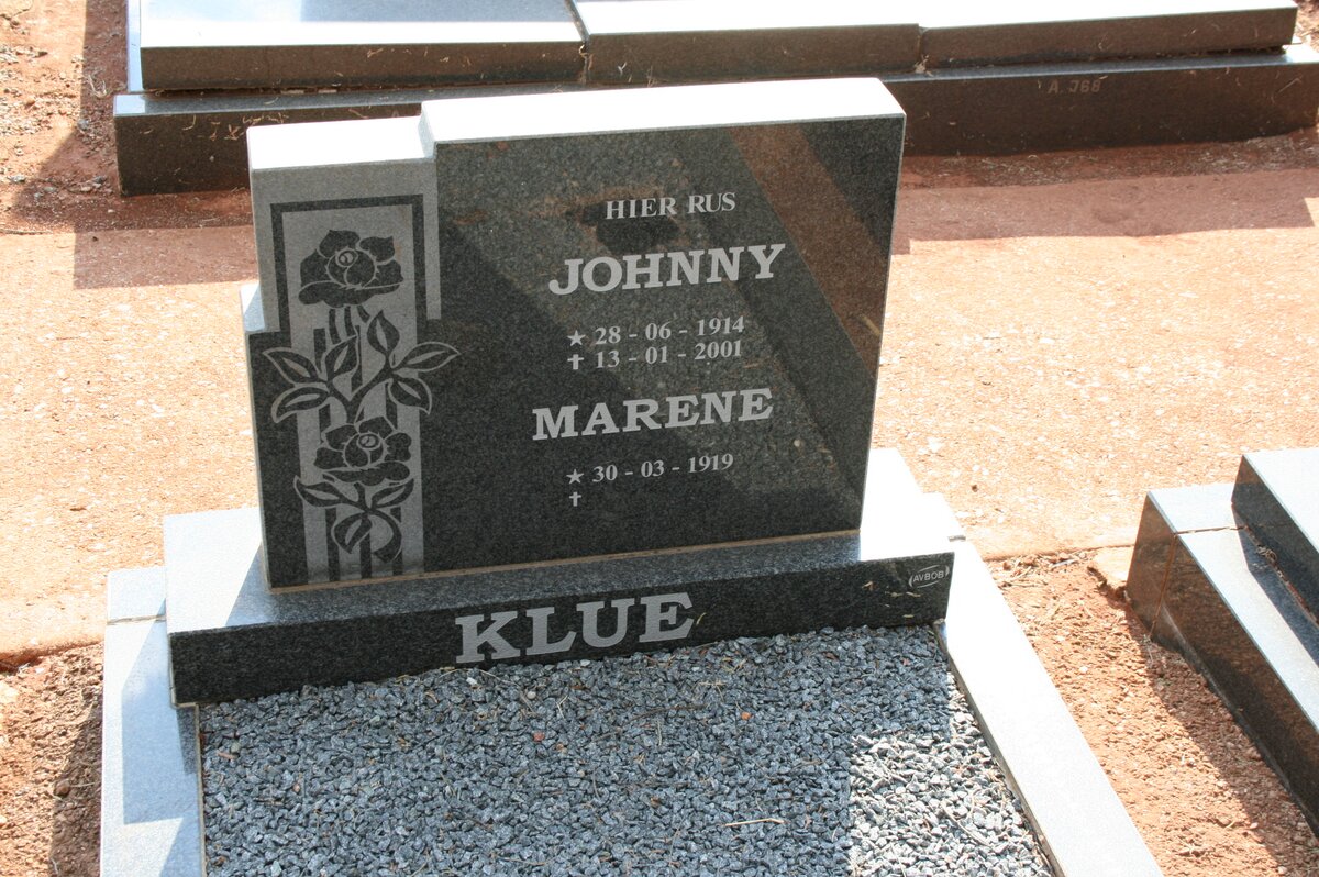 KLUE Johnny 1914-2001 &amp; Marene 1919-