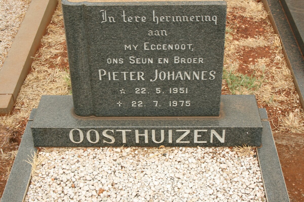 OOSTHUIZEN Pieter Johannes 1951-1975