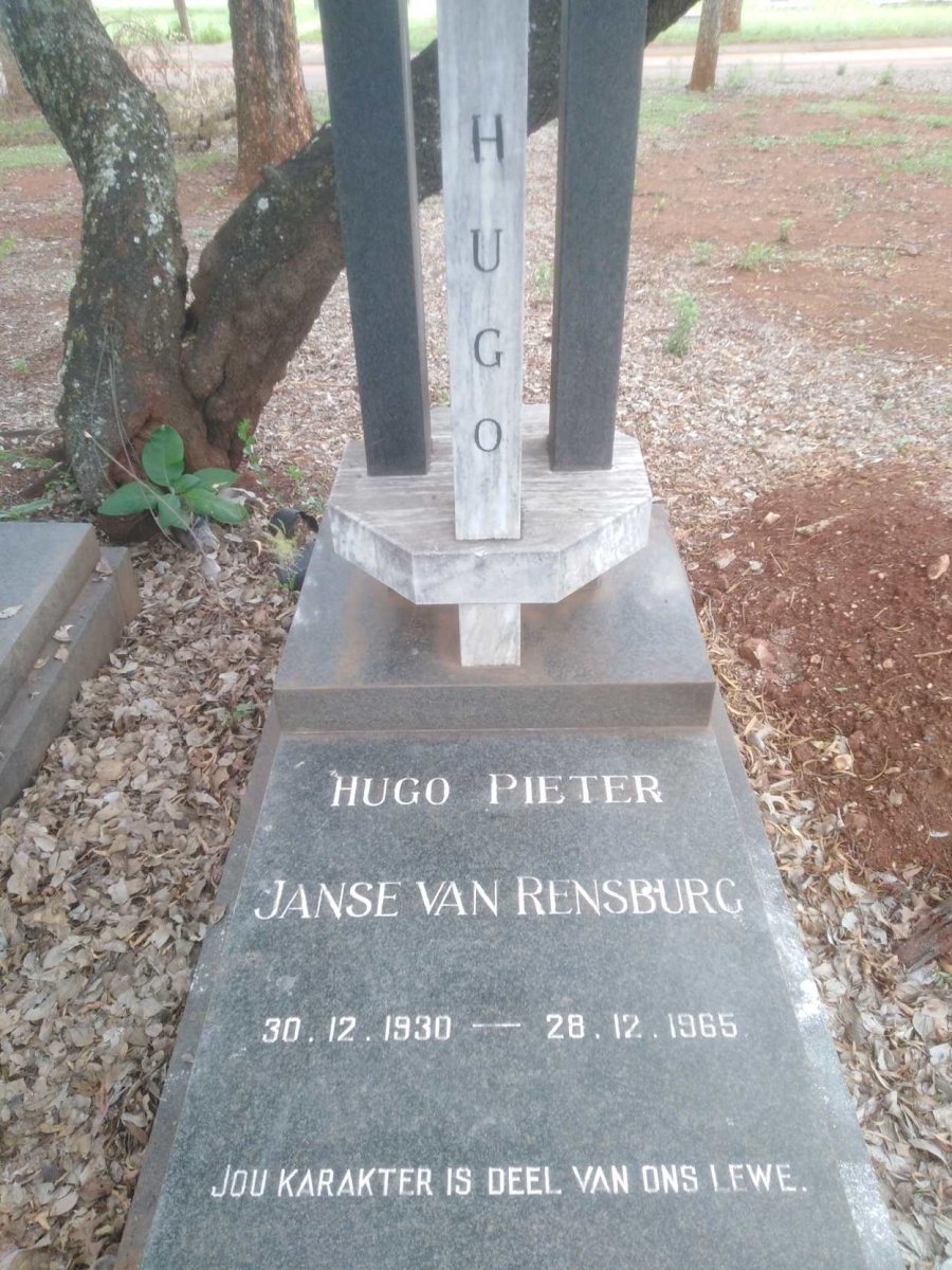 RENSBURG Hugo Pieter, Janse van 1930-1965