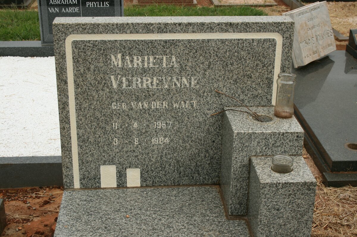 VERREYNNE Marieta nee VAN DER WALT 1957-1984