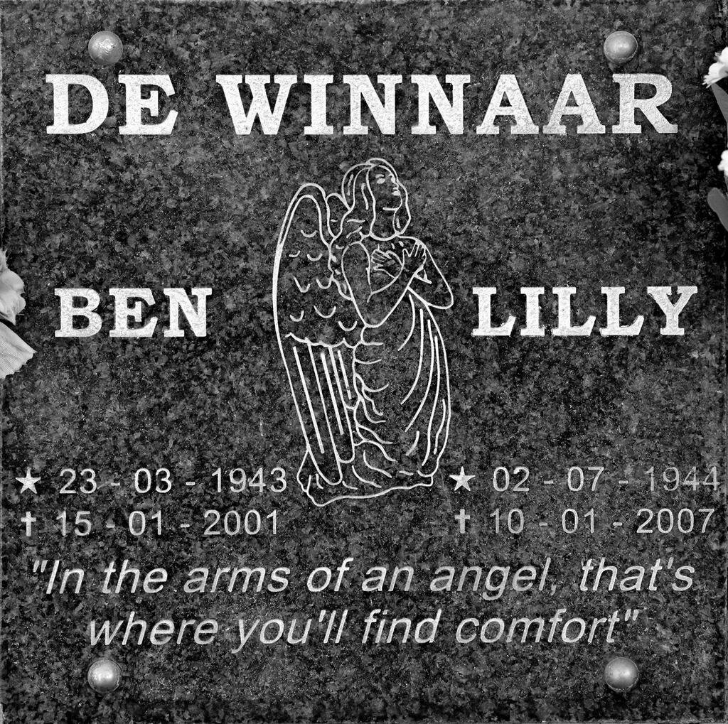 WINNAAR Ben, de 1943-2001 &amp; Lilly 1944-2007