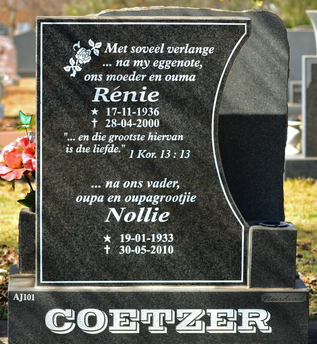 COETZER Nollie 1933-2010 &amp; Rénie 1936-2000