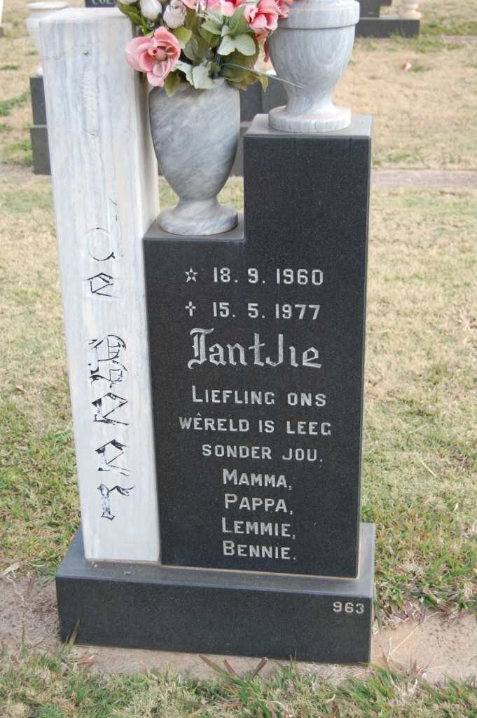 BEER Jantjie, de 1960-1977
