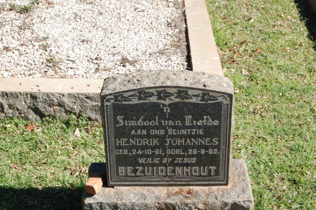 BEZUIDENHOUT Hendrik Schalk 1961-1962