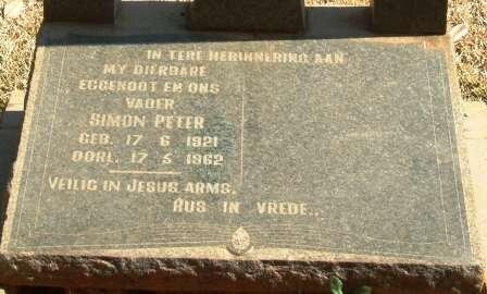 FOORD Simon Peter 1921-1962