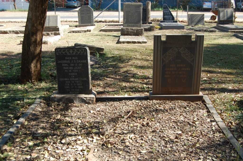 GRABIE Jacobus J.S. -1934 &amp; Johanna Adriane DU TOIT 1852-1942 :: GRABIE Jacobus J. 1873-1945