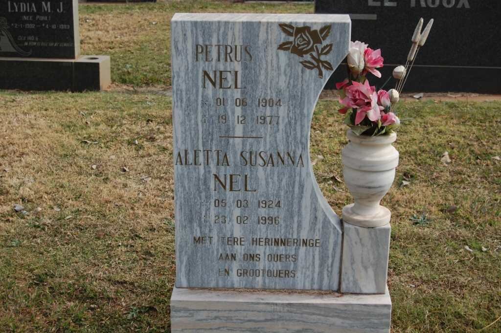 NEL Petrus 1904-1977 &amp; Aletta Susanna 1924-1996
