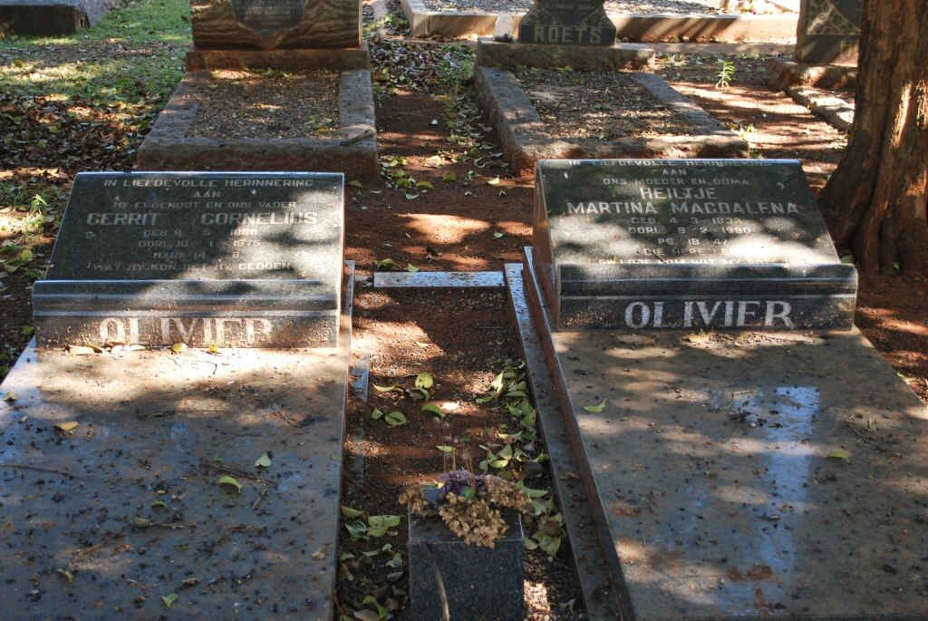 OLIVIER Gerrit Cornelius 1888-1975 &amp; Heiltje Martina Magdalena 1893-1990