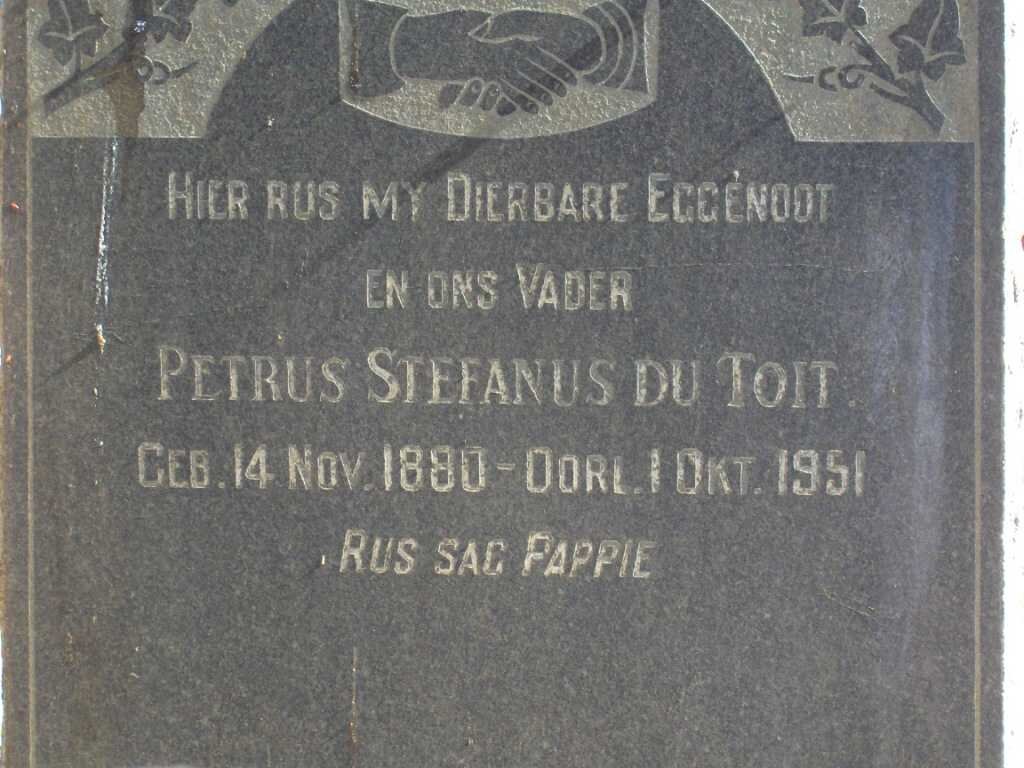 TOIT Petrus Stefanus, du 1880-1951