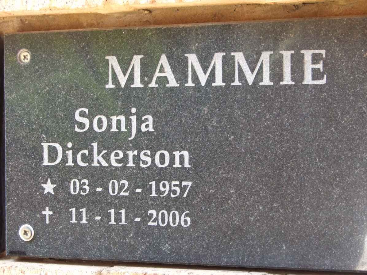 DICKERSON Sonja 1957-2006
