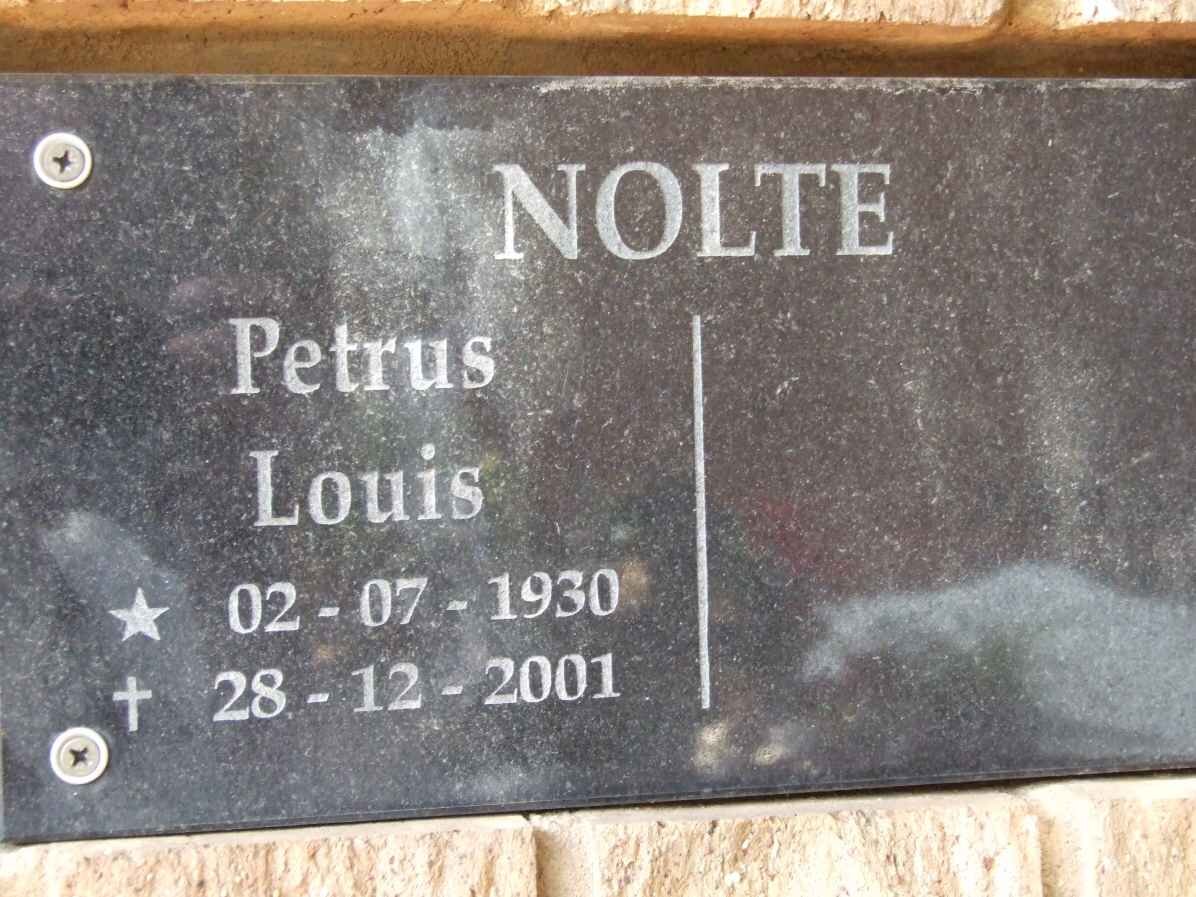 NOLTE Petrus Louis 1930-2001