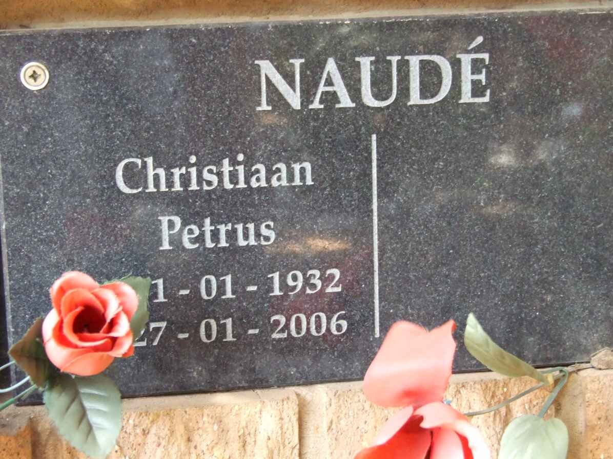 NAUDÉ Christiaan Petrus 1932-2006