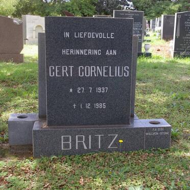 BRITZ Gert Cornelius 1937-1986