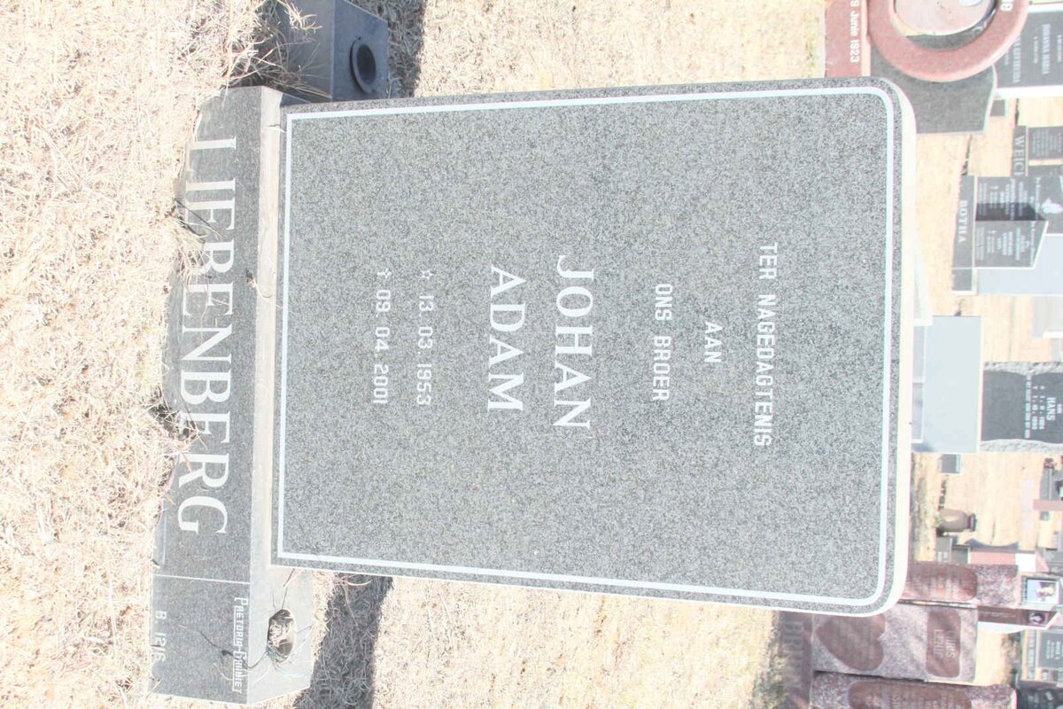 LIEBENBERG Johan Adam 1953-2001