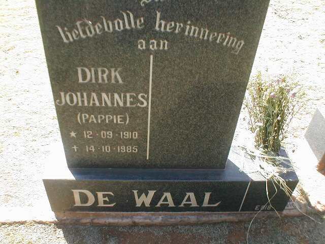WAAL Dirk Johannes, de 1910-1985