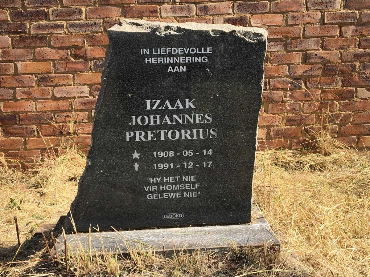 PRETORIUS Izaak Johannes 1908-1991