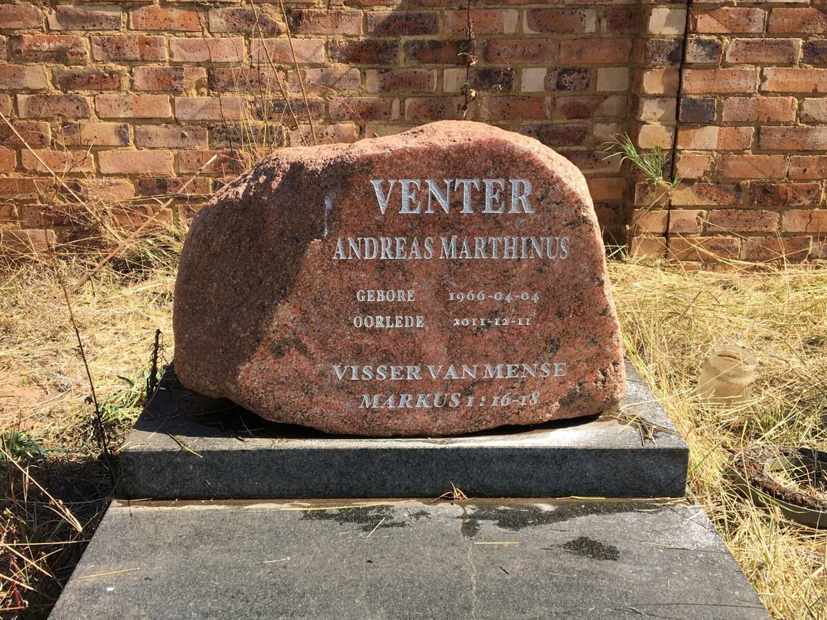 VENTER Andreas Marthinus 1966-2011