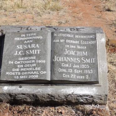 SMIT Joachim Johannes 1905-1953 &amp; Susara J.C. 1905-2006 