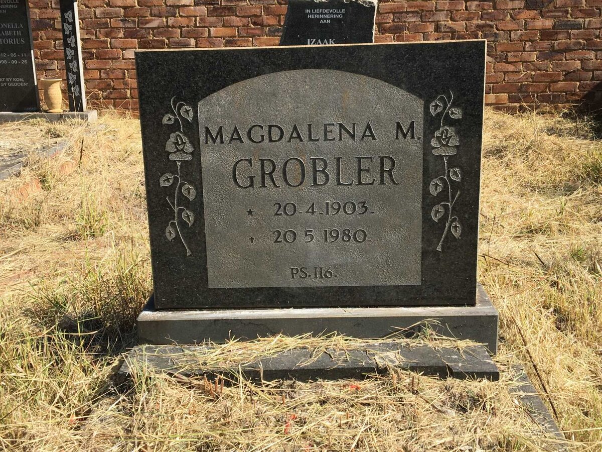 GROBLER Magdalena M. 1903-1980