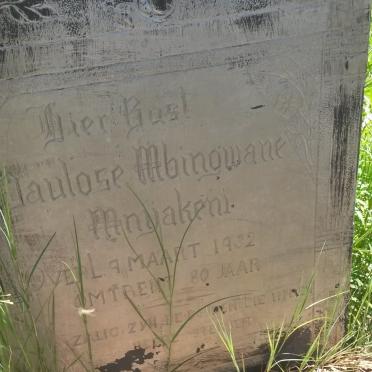 MNYAKENI Paulose Mbingwane -1932