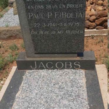 JACOBS Paul P.F. 1941-1975