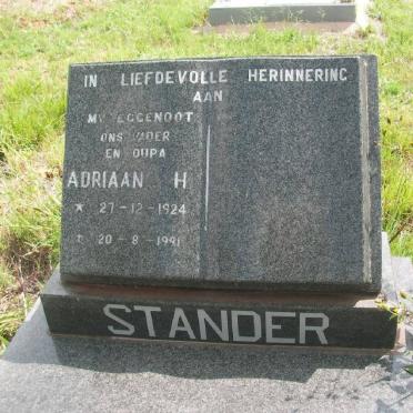 STANDER Adriaan H. 1924-1991