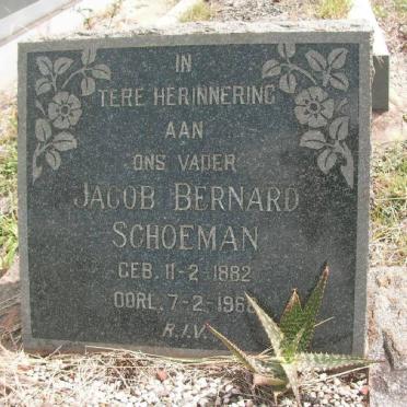 SCHOEMAN Jacob Bernard 1882-1968
