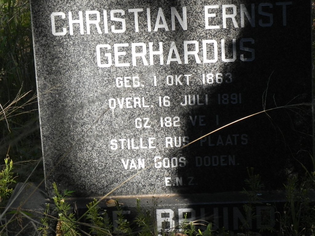 BRUIND Christian Ernst Gerhardus, de 1863-1891