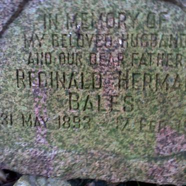 BALES Reginald Herman 1893-1963