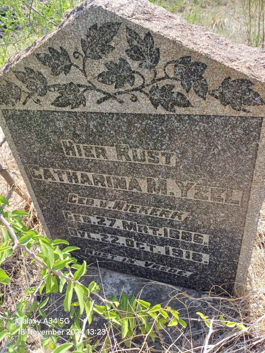 YZEL Catharina M. nee V.NIEKERK 1886-1918