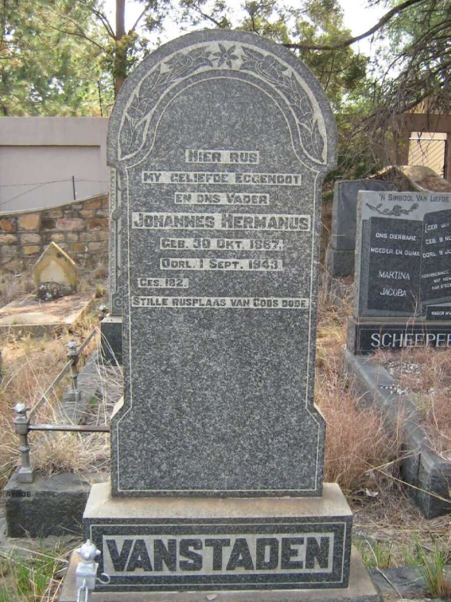 STADEN Johannes Hermanus, van 1887-1943