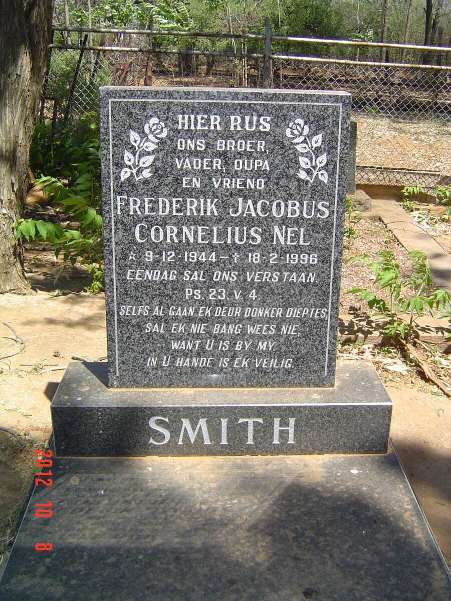SMITH Frederik Jacobus Cornelius Nel 1944-1996