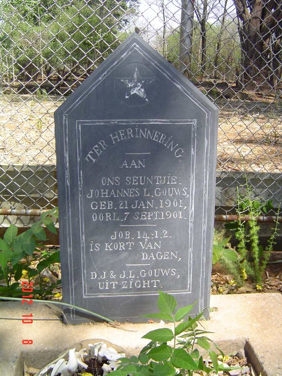 GOUWS Johannes L. 1901-1901