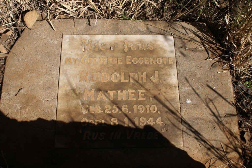 MATHEE Rudolph J. 1910-1944