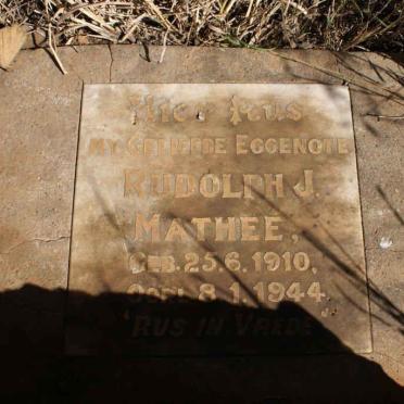 MATHEE Rudolph J. 1910-1944