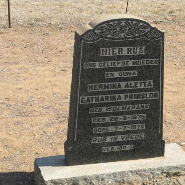 PRINSLOO Hermina Aletta Catharina nee WOLMARANS 1875-1972