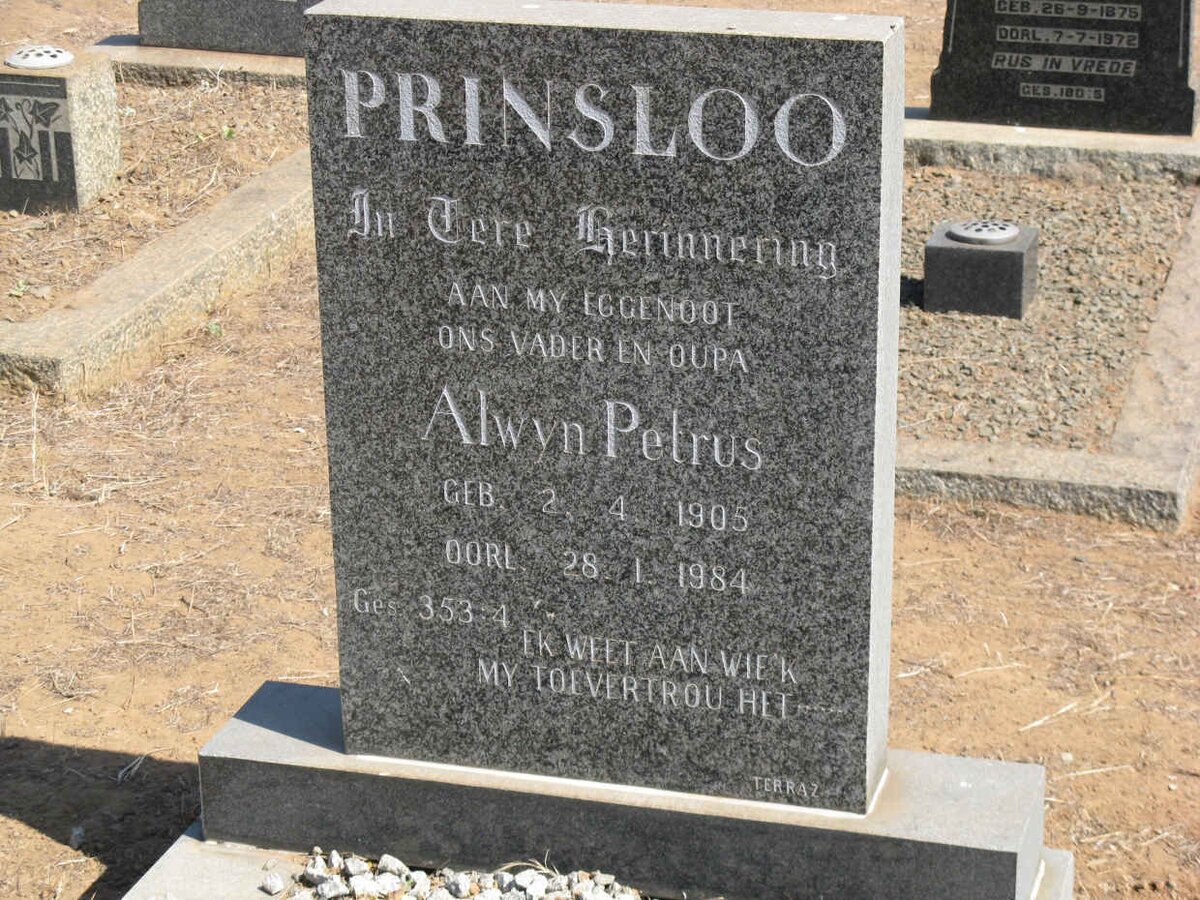 PRINSLOO Alwyn Petrus 1905-1984