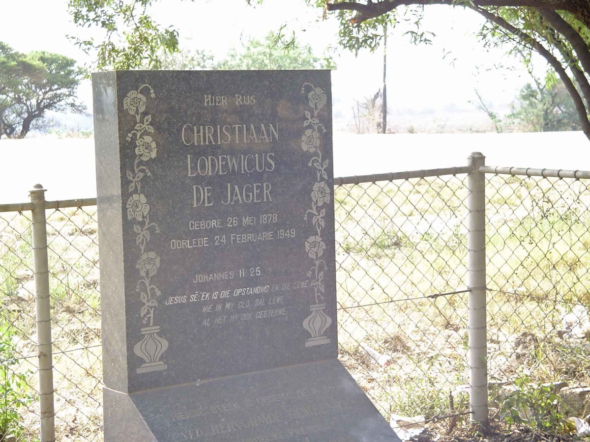 JAGER Christiaan Lodewicus, de 1878-1949