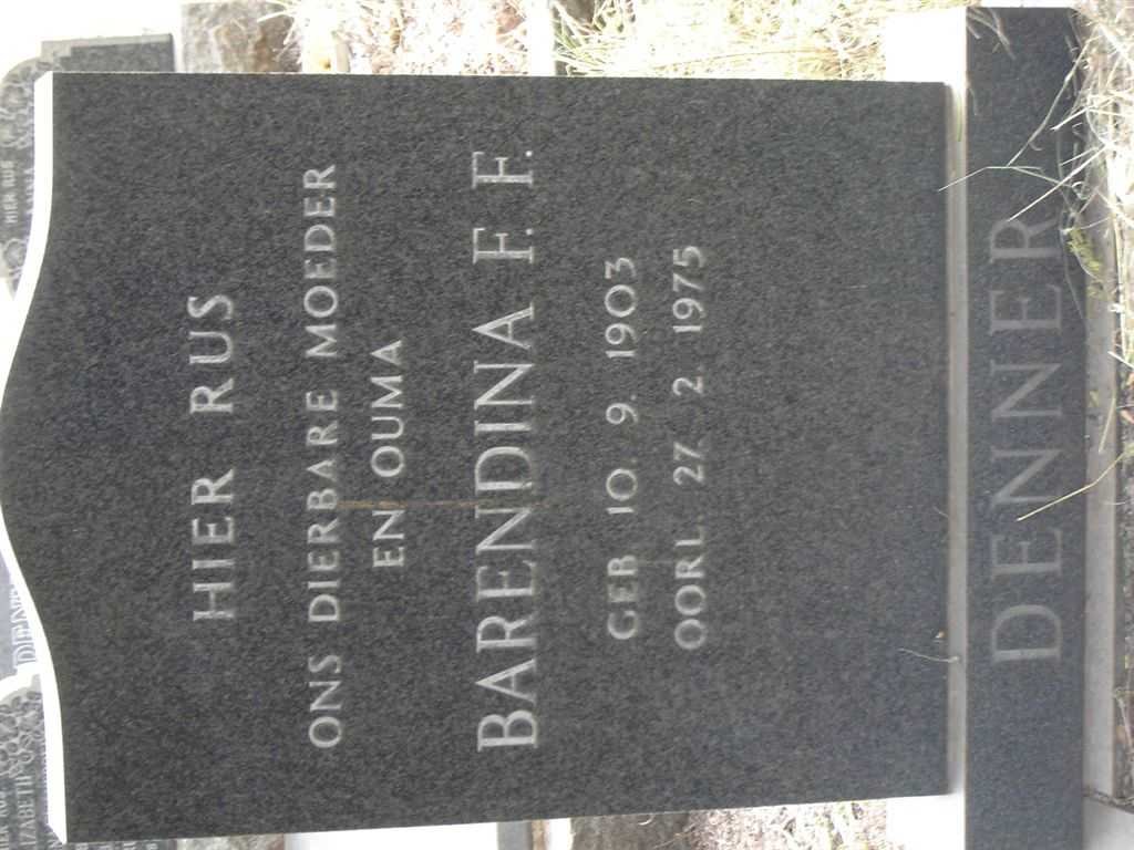 DENNER Barendina F.F. 1903-1975