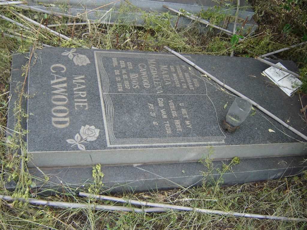 CAWOOD Maria Magdalena nee ROOS 1937-1976