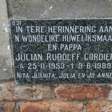 CORDIER Julien Rudolff 1953-1989